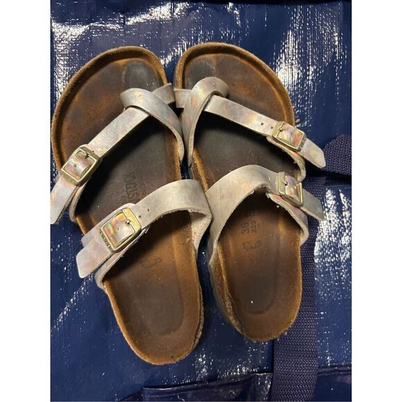 Birkenstock Mayari Toe Loop Sandals Holographic Straps Women - Picture 8 of 8